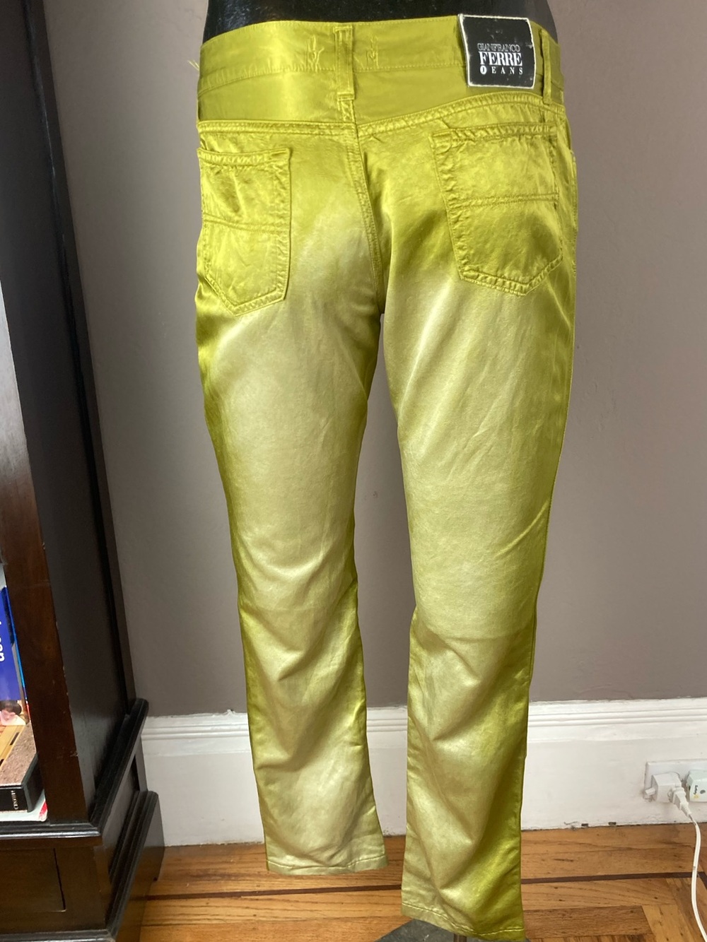Gianfranco Ferré Jeans Chartreuse Satin Trousers - Picture 4 of 14